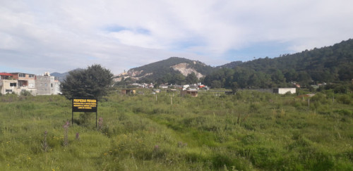 Terrenos con letreros de amparo jurídico